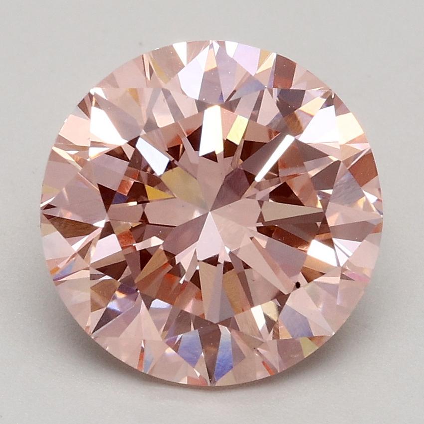 2.50 Ct. Fancy Intense Pink Round Lab Grown Diamond