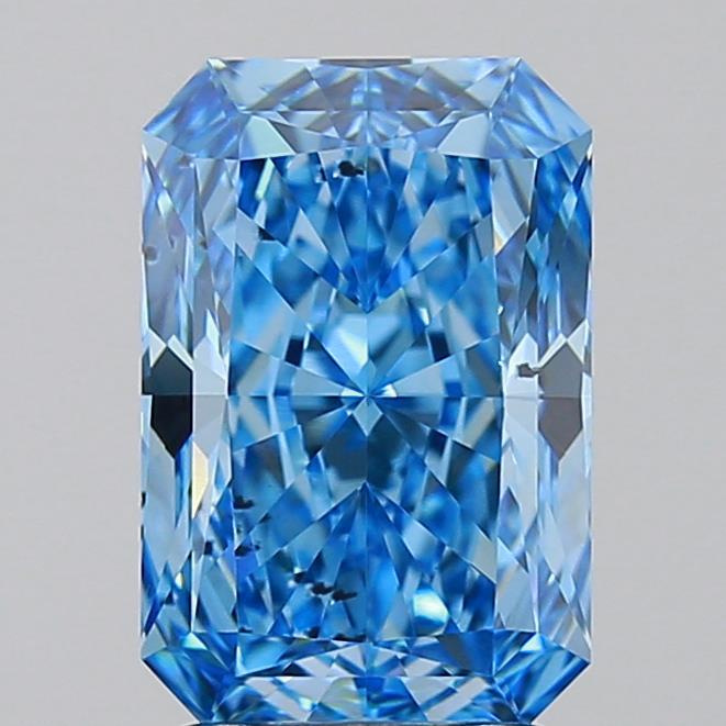 2.53 Ct. Fancy Vivid  Blue Radiant Lab Grown Diamond