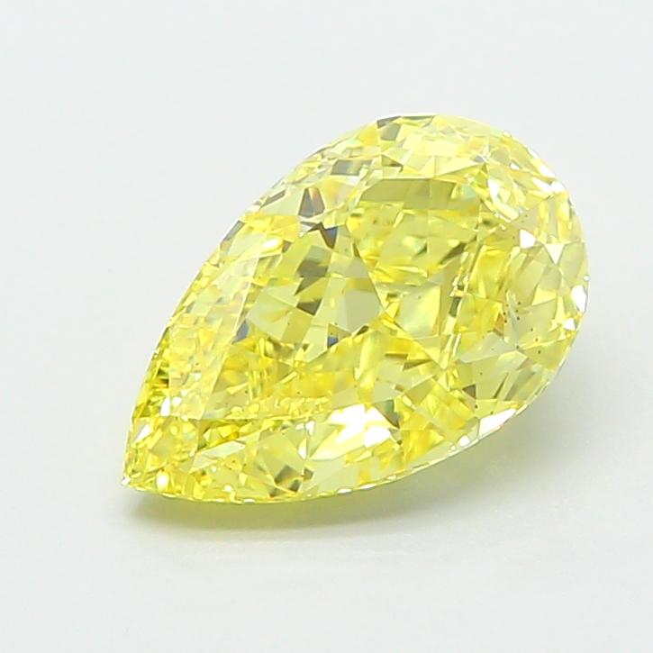 4.02 Ct. Fancy Intense  Yellow Pear Lab Grown Diamond