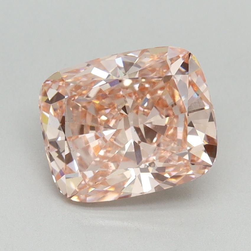 2.63 Ct. Fancy Vivid Pink Cushion Lab Grown Diamond