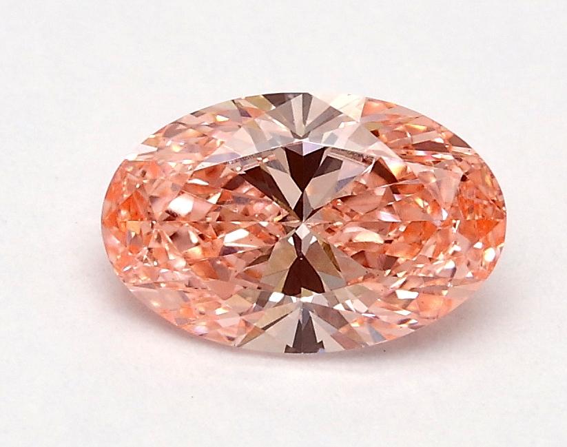 0.61 Ct. Fancy Vivid Pink Oval Lab Grown Diamond