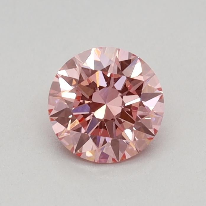 0.40 Ct. Fancy Vivid Pink Round Lab Grown Diamond