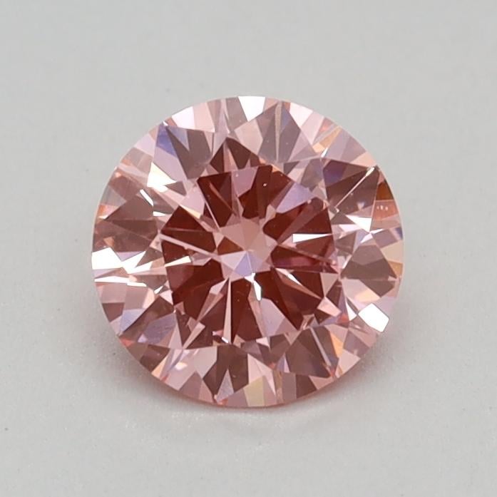 0.35 Ct. Fancy Vivid Pink Round Lab Grown Diamond