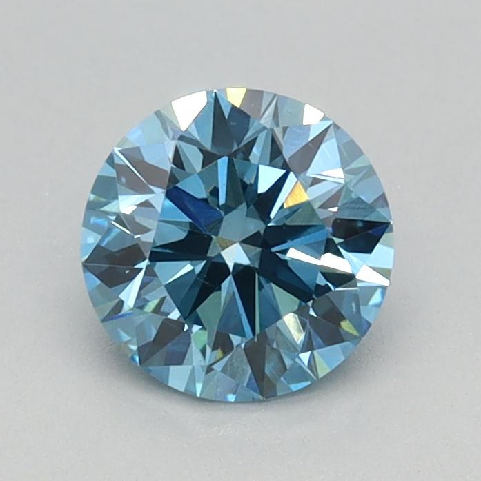 0.59 Ct. Fancy Vivid Blue Round Lab Grown Diamond