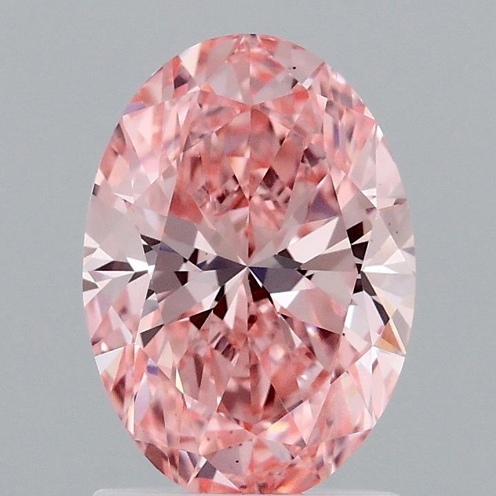 1.59 Ct. Fancy Vivid Pink Oval Lab Grown Diamond