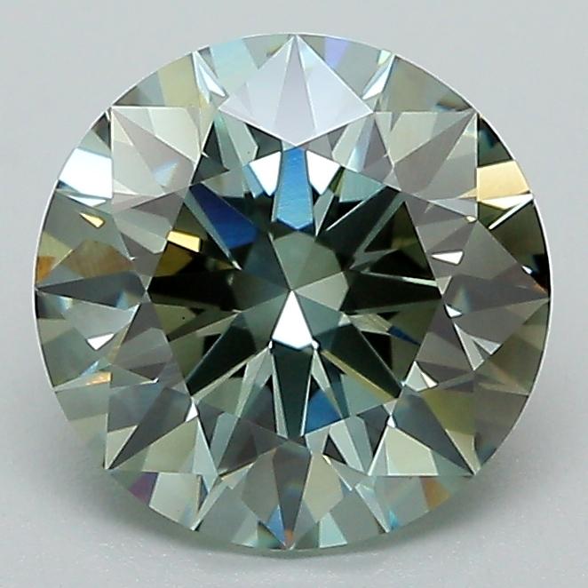 2.08 Ct. Fancy Green Round Lab Grown Diamond