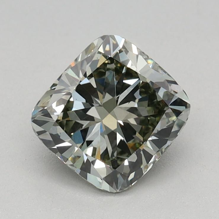 0.74 Ct. Fancy Green Cushion Lab Grown Diamond