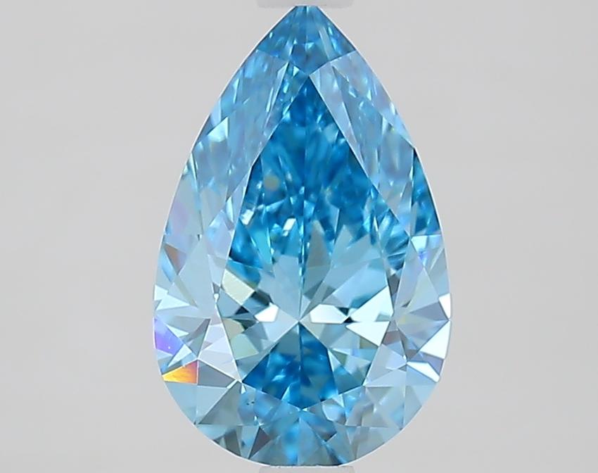 1.58 Ct. Fancy Vivid Blue Pear Lab Grown Diamond