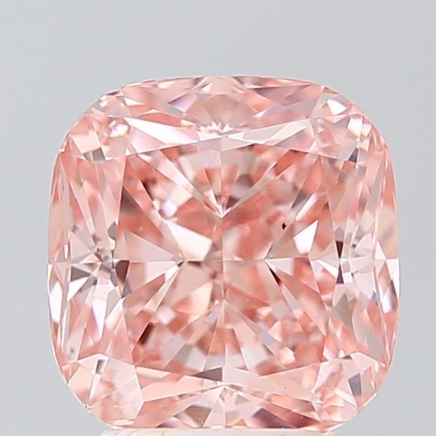 2.98 Ct. Fancy Intense Pink Cushion Lab Grown Diamond