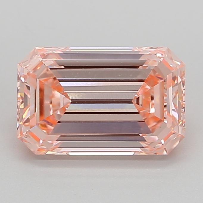 3.01 Ct. Fancy Vivid  Pink Emerald Lab Grown Diamond