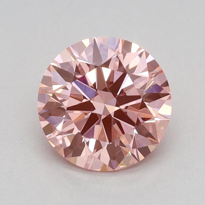 0.58 Ct. Fancy Vivid Pink Round Lab Grown Diamond