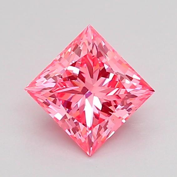0.80 Ct. Fancy Vivid Pink Princess Lab Grown Diamond