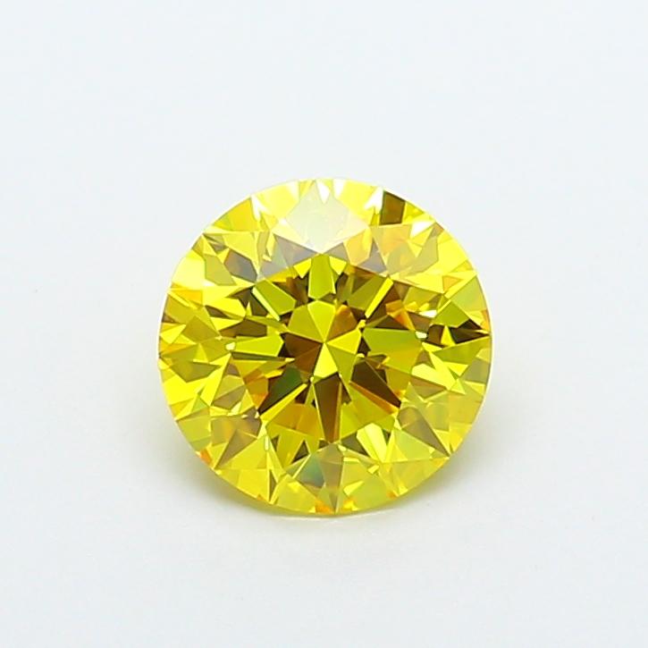 2.14 Ct. Fancy Vivid  Yellow Round Lab Grown Diamond