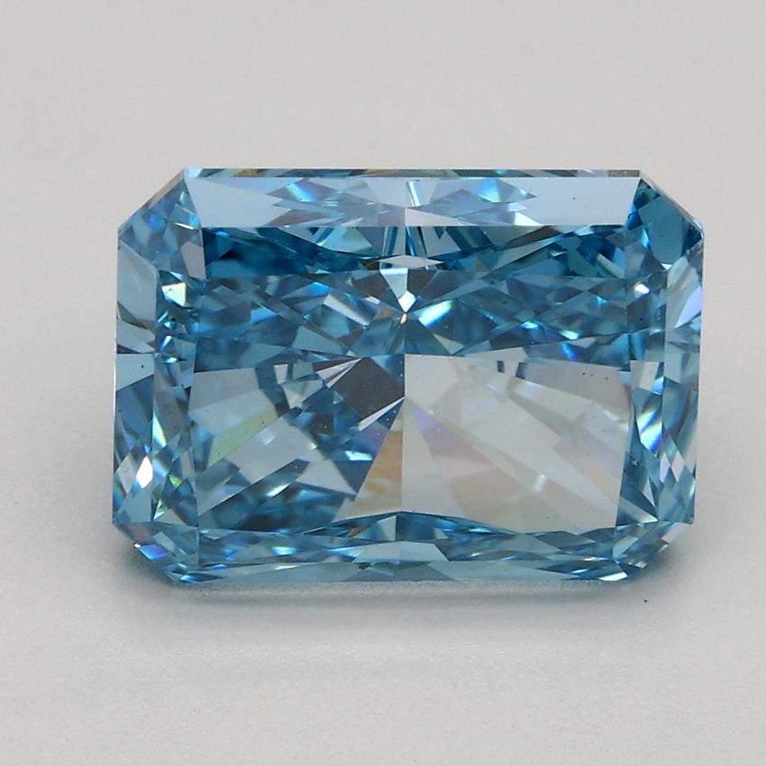 3.01 Ct. Fancy Vivid Blue Radiant Lab Grown Diamond