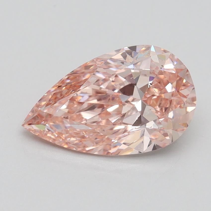 1.70 Ct. Fancy Intense Orangy Pink Pear Lab Grown Diamond