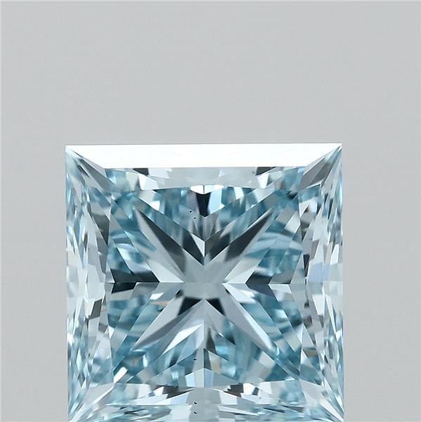 2.53 Ct. Fancy Vivid  Blue Princess Lab Grown Diamond