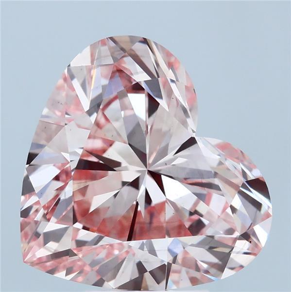 6.02 Ct. Fancy Intense  Pink Heart Lab Grown Diamond