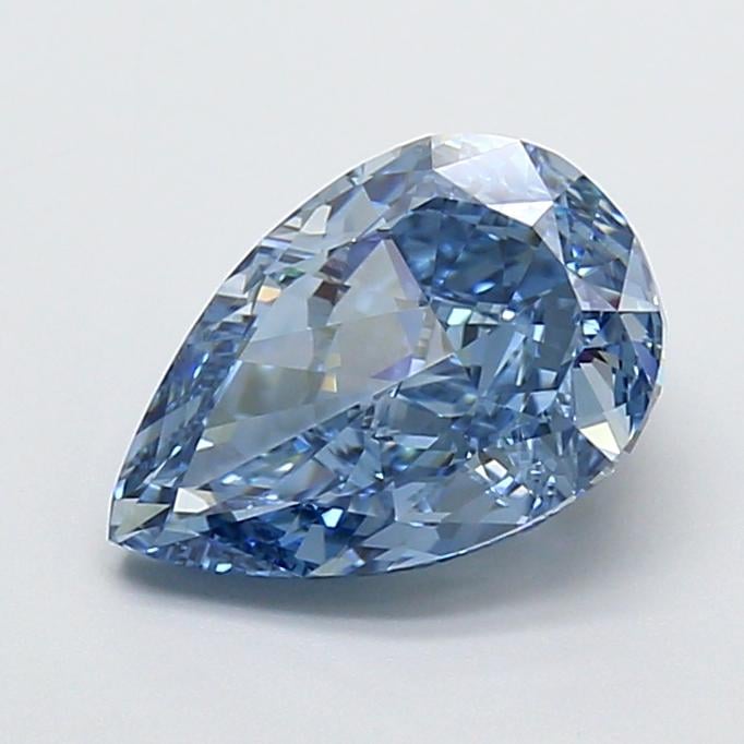 2.84 Ct. Fancy Vivid  Blue Pear Lab Grown Diamond