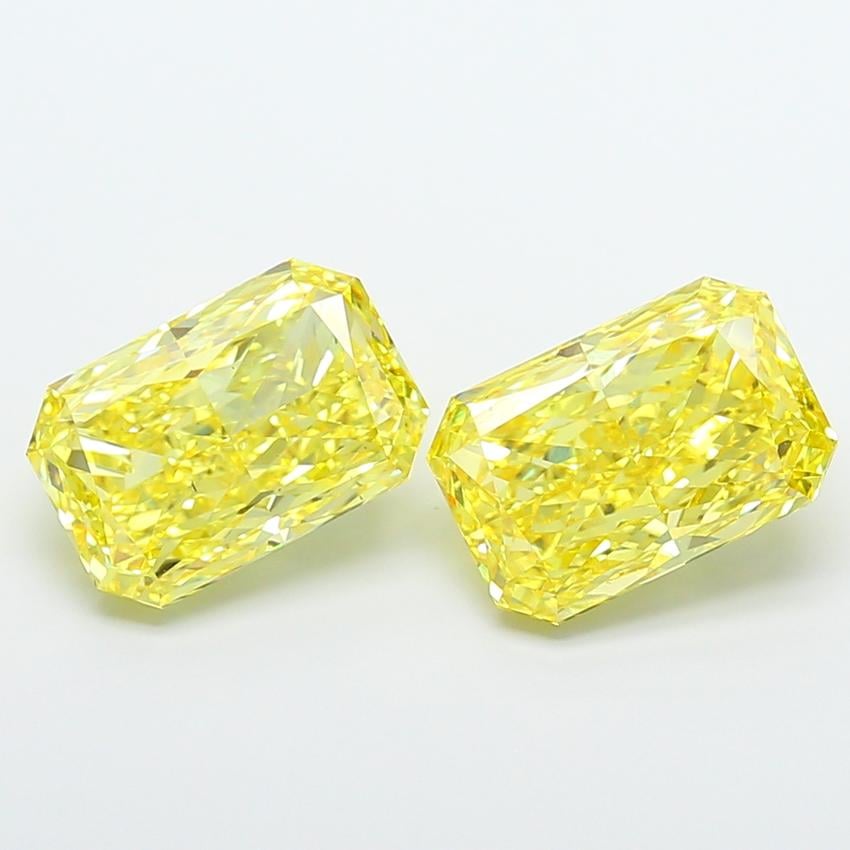 5.03 Ct. Fancy Vivid Yellow Radiant Lab Grown Diamond
