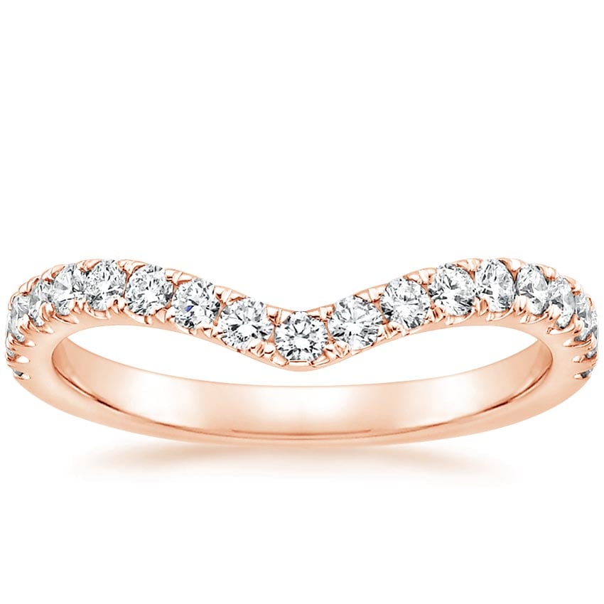 Rose gold diamond engagement ring with surprise diamond details