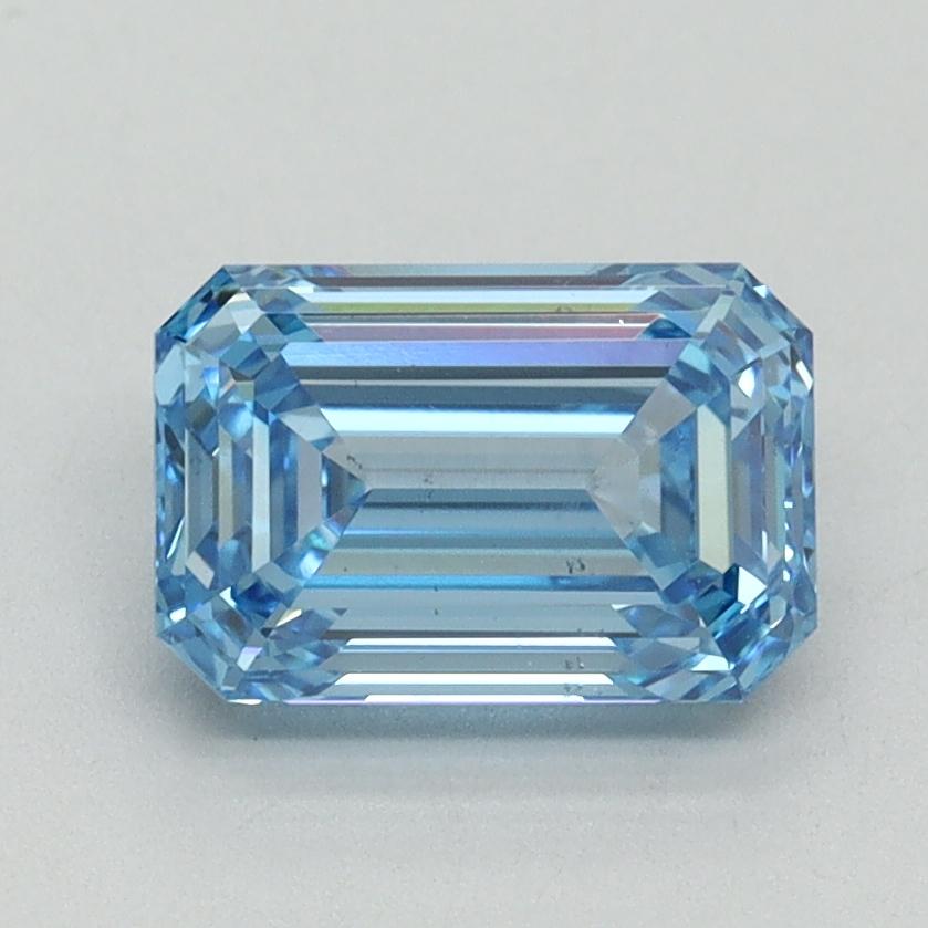 1.53 Ct. Fancy Vivid Blue Emerald Lab Grown Diamond