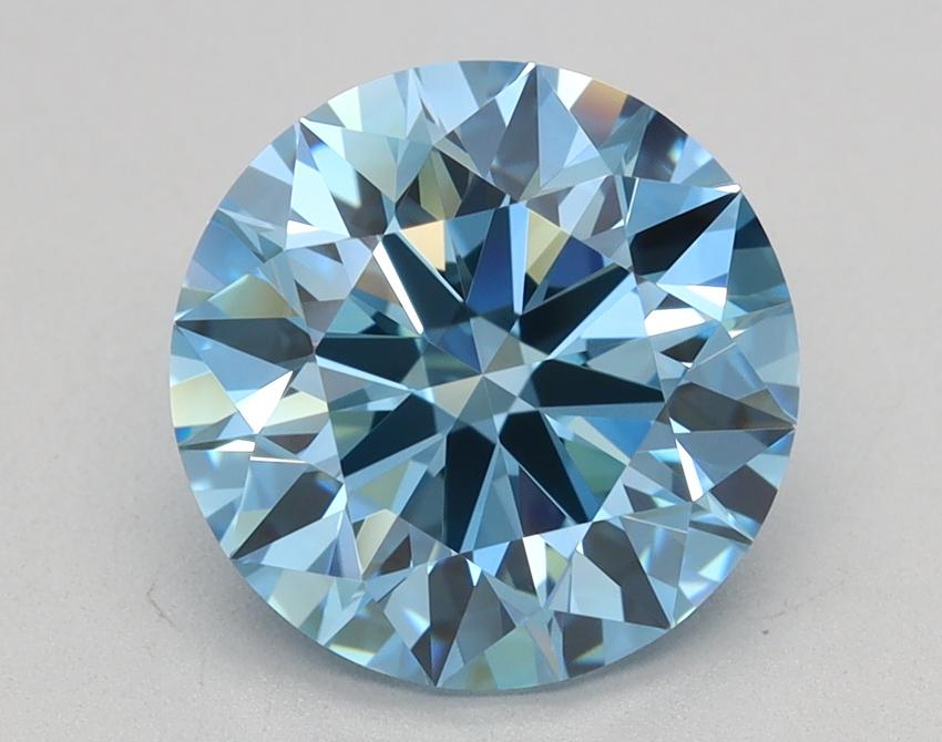 2.51 Ct. Fancy Vivid Blue Round Lab Grown Diamond