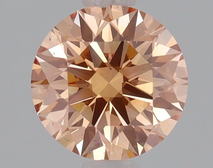 1.23 Ct. Fancy Intense Brownish Pink Round Lab Grown Diamond