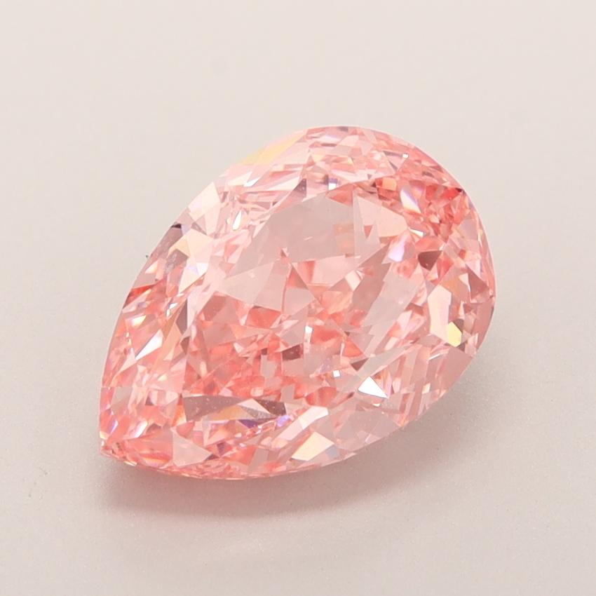 3.01 Ct. Fancy Vivid  Pink Pear Lab Grown Diamond
