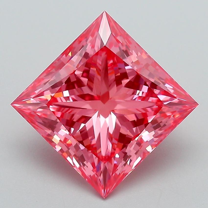 4.06 Ct. Fancy Vivid Pink Princess Lab Grown Diamond