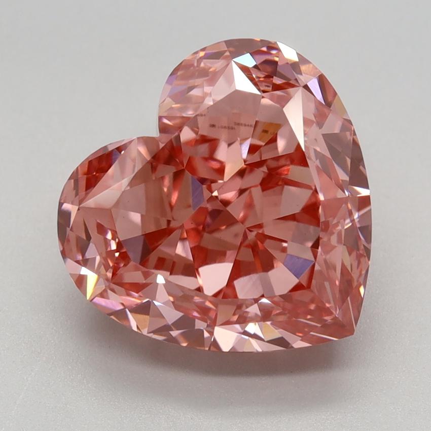 4.26 Ct. Fancy Vivid Pink Heart Lab Grown Diamond