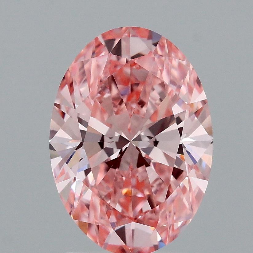 2.17 Ct. Fancy Vivid Pink Oval Lab Grown Diamond
