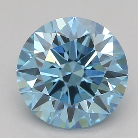 0.52 Ct. Fancy Vivid Blue Round Lab Grown Diamond