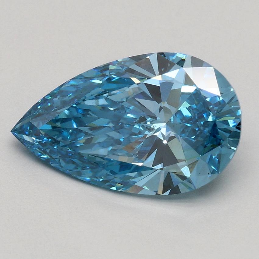 1.71 Ct. Fancy Vivid Blue Pear Lab Grown Diamond