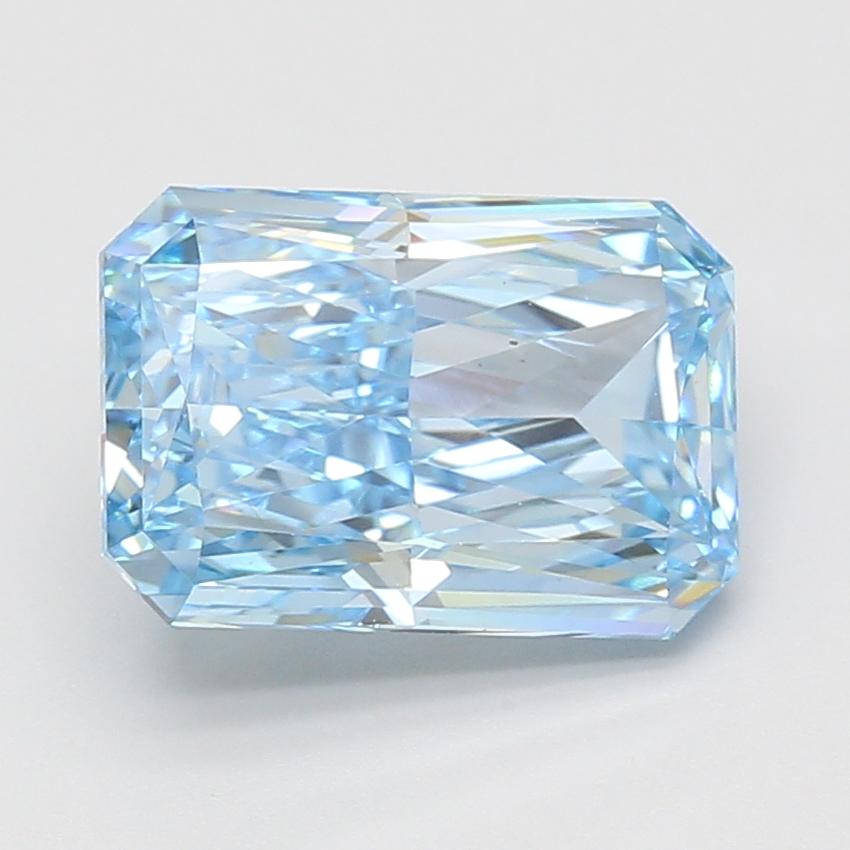 4.09 Ct. Fancy Vivid Blue Radiant Lab Grown Diamond