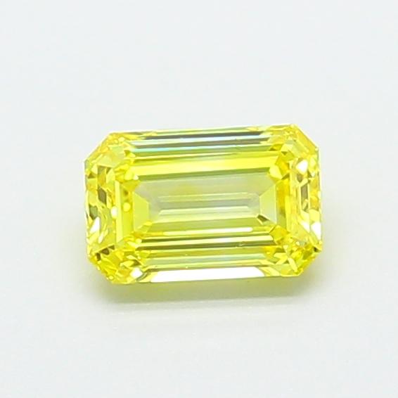 0.74 Ct. Fancy Vivid  Yellow Emerald Lab Grown Diamond