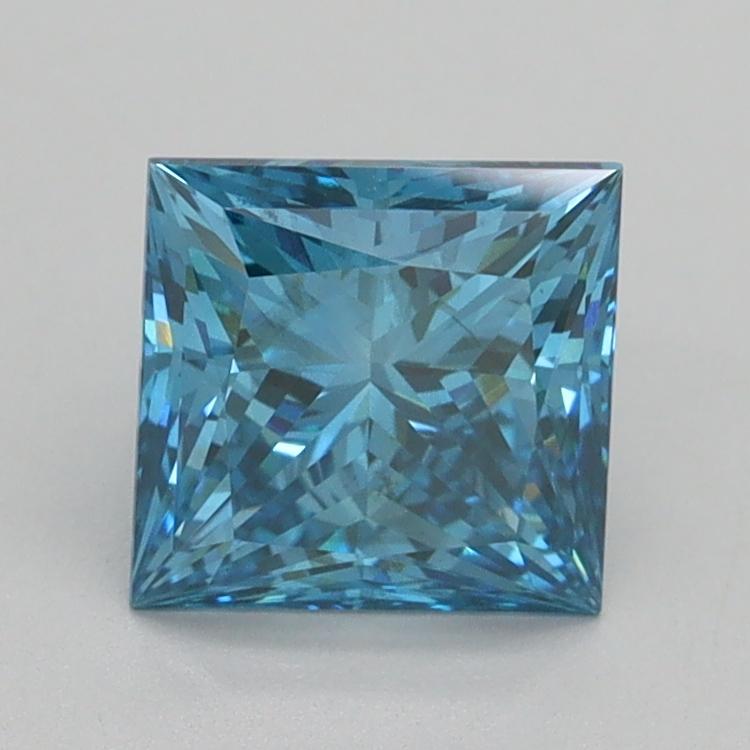 1.52 Ct. Fancy Vivid Blue Princess Lab Grown Diamond