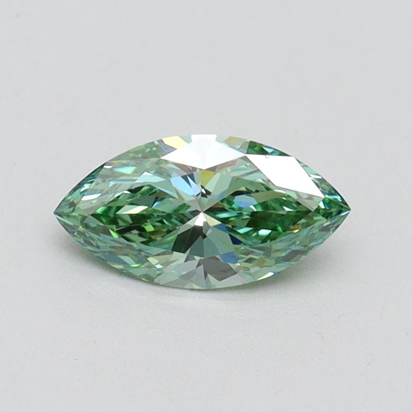 0.54 Ct. Fancy Vivid Green Marquise Lab Grown Diamond