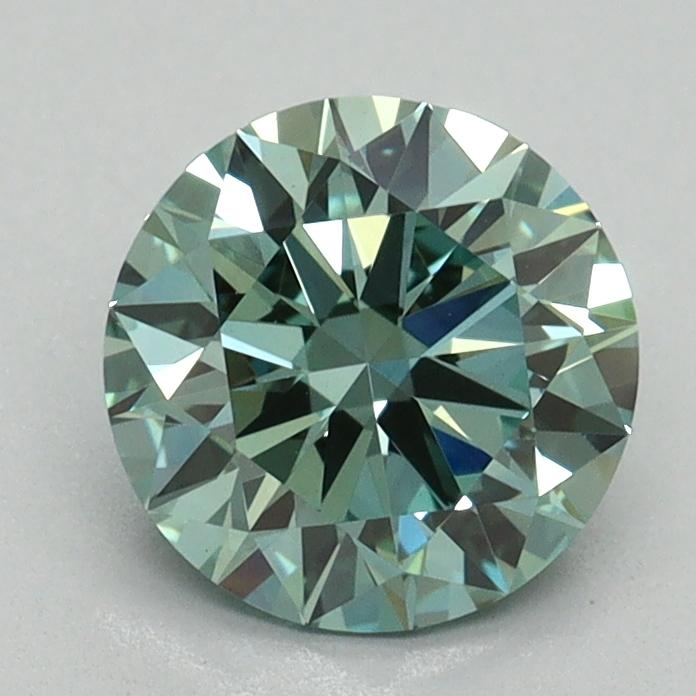 1.36 Ct. Fancy Vivid Green Round Lab Grown Diamond