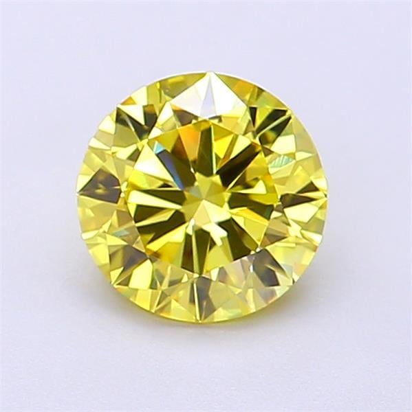 1.02 Ct. Fancy Intense  Yellow Round Lab Grown Diamond