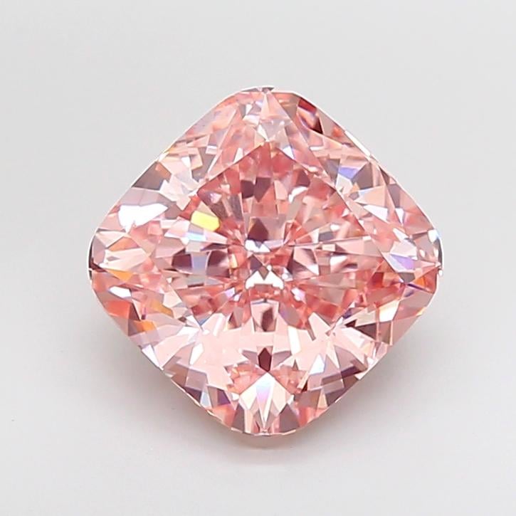 5.53 Ct. Fancy Intense  Pink Cushion Lab Grown Diamond