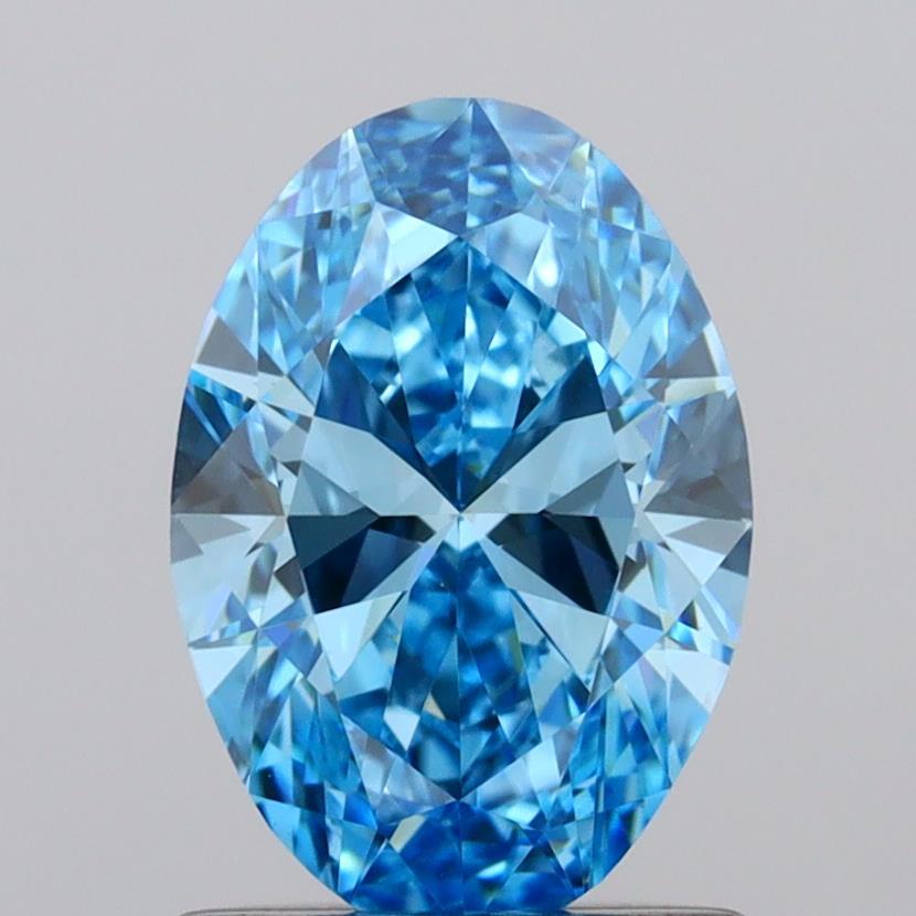 1.00 Ct. Fancy Vivid Blue Oval Lab Grown Diamond