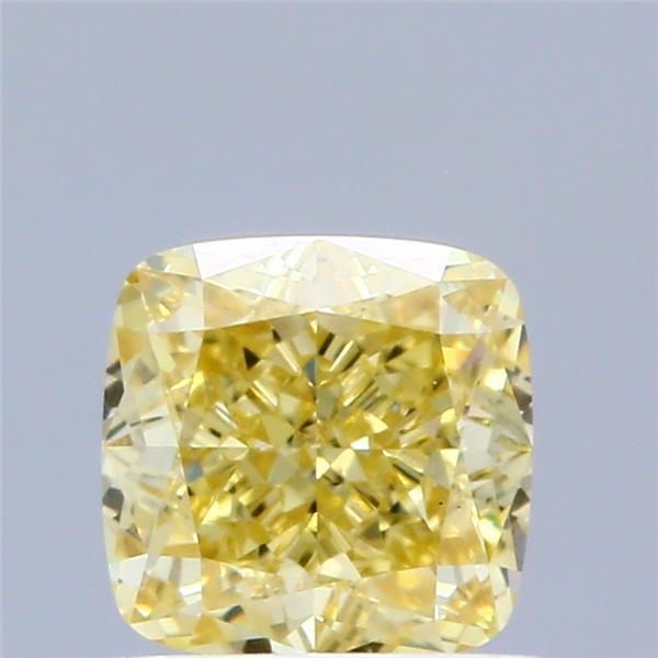 1.13 Ct. Fancy Vivid Yellow Cushion Lab Grown Diamond