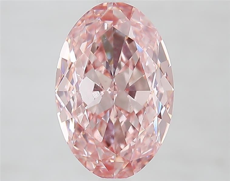 3.82 Ct. Fancy Vivid  Pink Oval Lab Grown Diamond