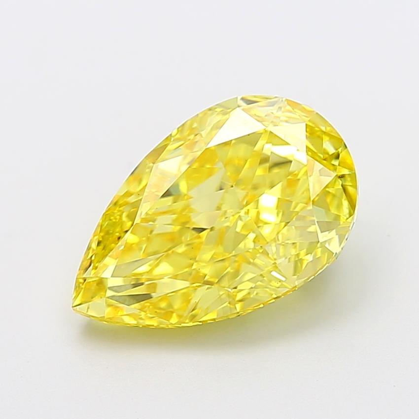 5.01 Ct. Fancy Vivid Yellow Pear Lab Grown Diamond