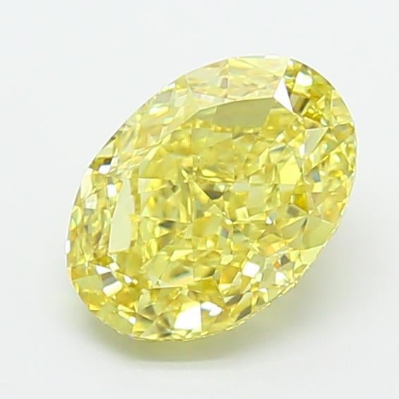 2.52 Ct. Fancy Intense Yellow Oval Lab Grown Diamond