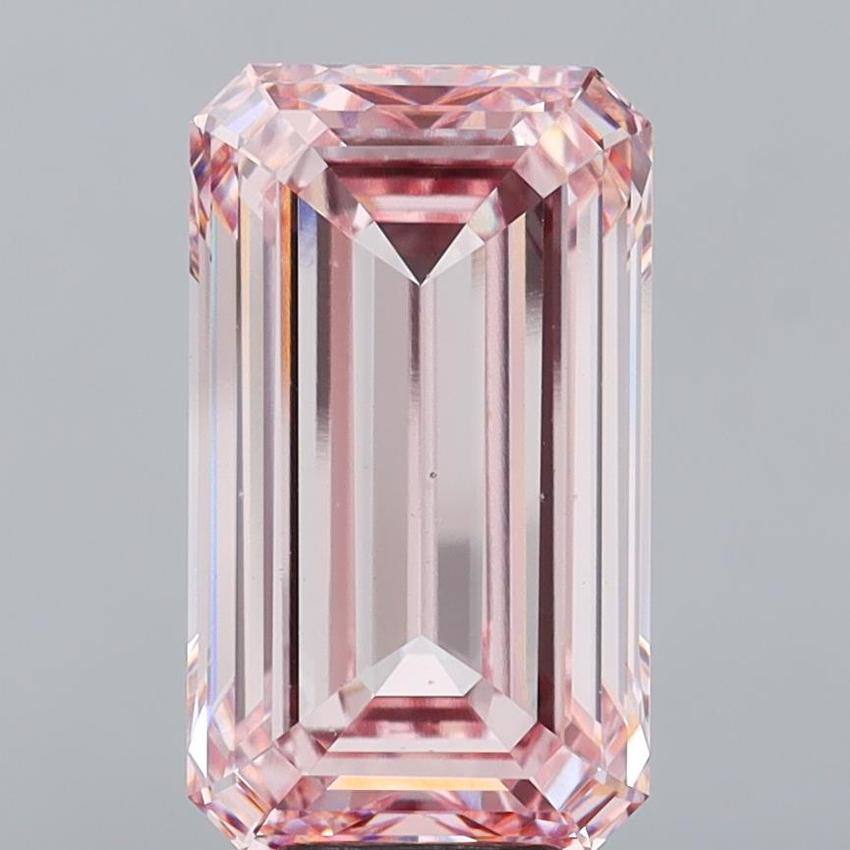 9.01 Ct. Fancy Intense Pink Emerald Lab Grown Diamond