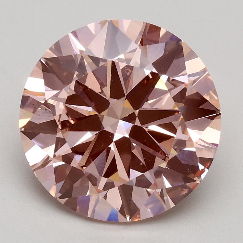 3.01 Ct. Fancy Intense Pink Round Lab Grown Diamond