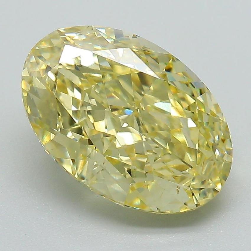4.00 Ct. Fancy Intense Yellow Oval Lab Grown Diamond