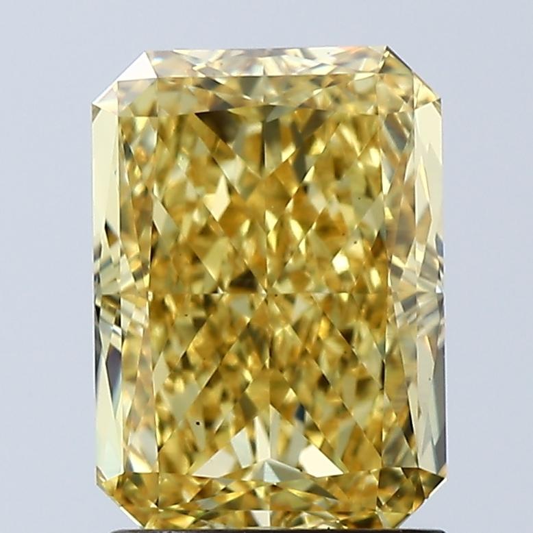 2.10 Ct. Fancy Vivid Yellow Radiant Lab Grown Diamond