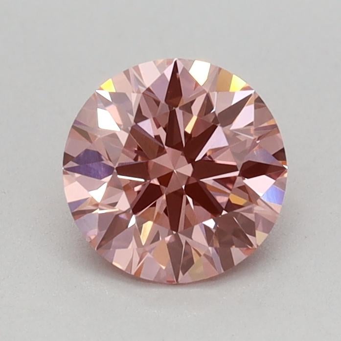 0.60 Ct. Fancy Vivid Pink Round Lab Grown Diamond